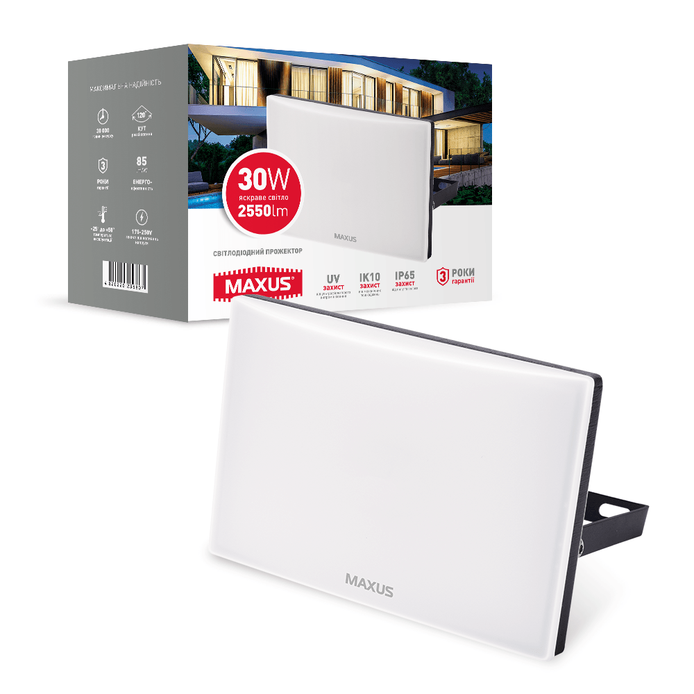 Фото Прожектор LED 30W 5000К IP65 FL 03 MAXUS