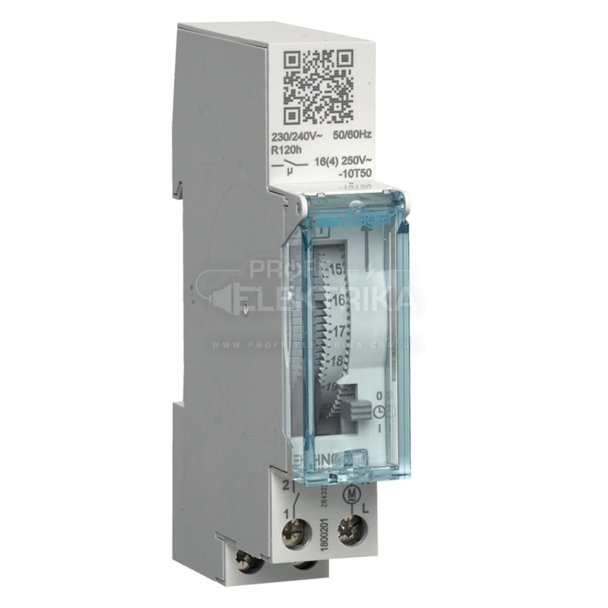 Фото Таймер аналоговый суточный EHN011 Hager 16А 1НО резерв 120 часов