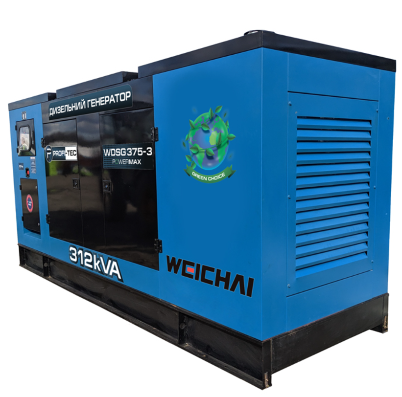 Фото Генератор дизельный PROFI-TEC WDSG375-3 Power MAX 375кВА/300кВт промышленный двигатель WEICHAI