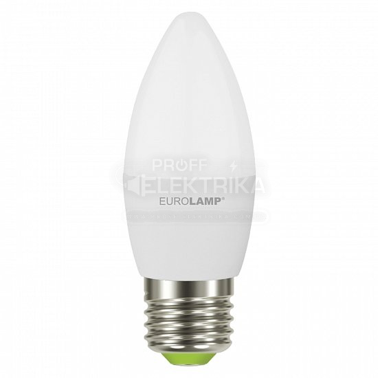 Фото Лампа свеча С37 Е27 6W 4000K 220V EUROLAMP