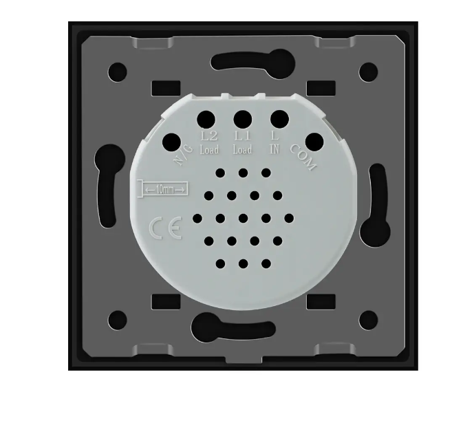 Фото 3 Сенсорный проходной диммер 2 сенсора черное стекло Livolo