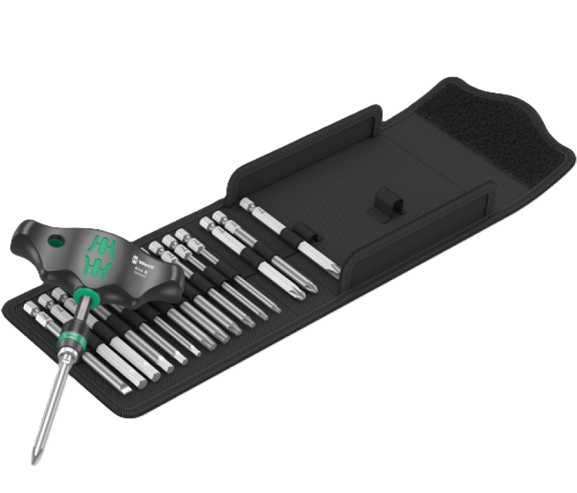 Фото 2 Набор с поперечной ручкой и битами WERA Kraftform Kompakt 400 05057470001