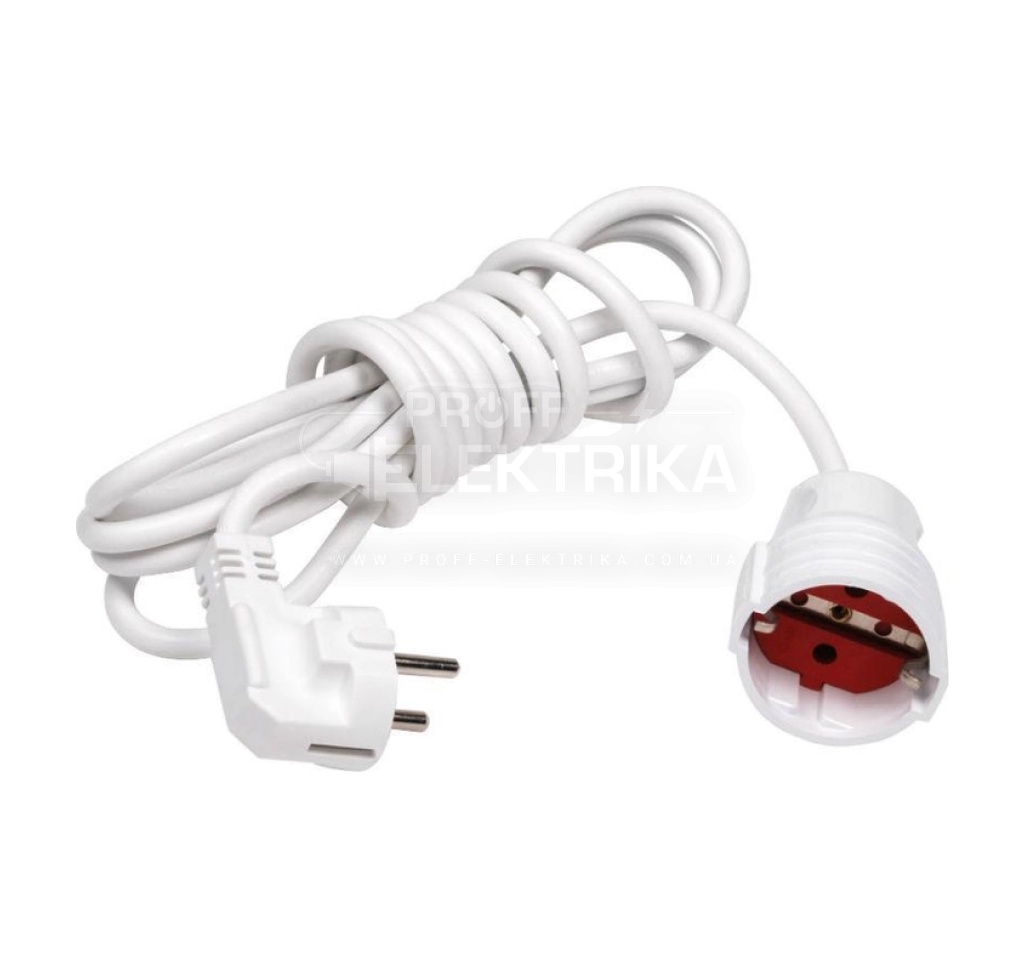 Фото Подовжувач 1 гніздо білий 10м MARSO