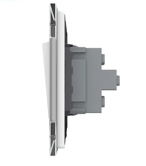 Фото 2 Двухклавишный выключатель белое стекло Livolo