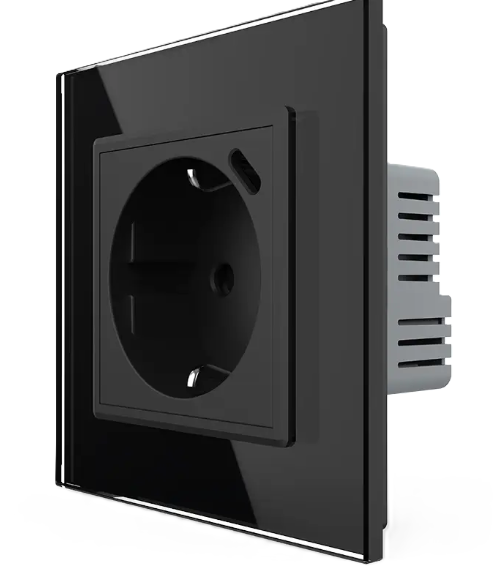 Фото Електрична розетка USB Type-C Power Delivery 18 Вт чорний Livolo