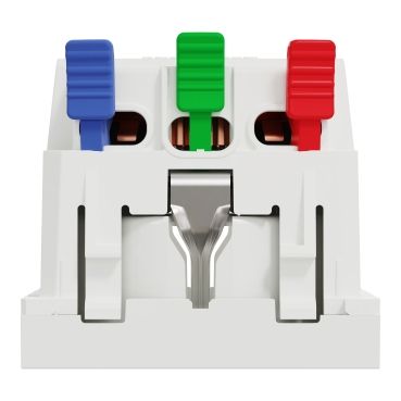 Фото 3 Розетка з заземленням та шторками автоматичні клеми 16 А 2 модулі Unica New