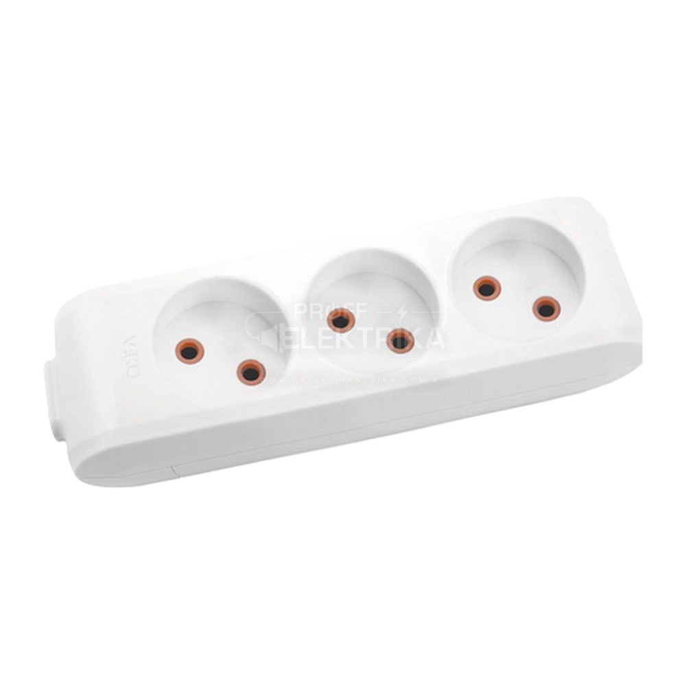 Фото Колодка VIKO Multi-Let 3 гнезда без заземления 90112300
