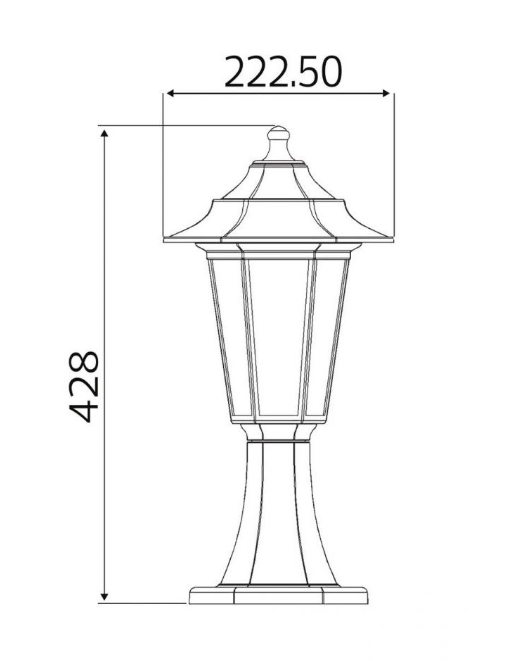 Фото 2 Светильник садово-парковый BEGONYA-1 Е27 черный HOROZ ELECTRIC 400-010-116