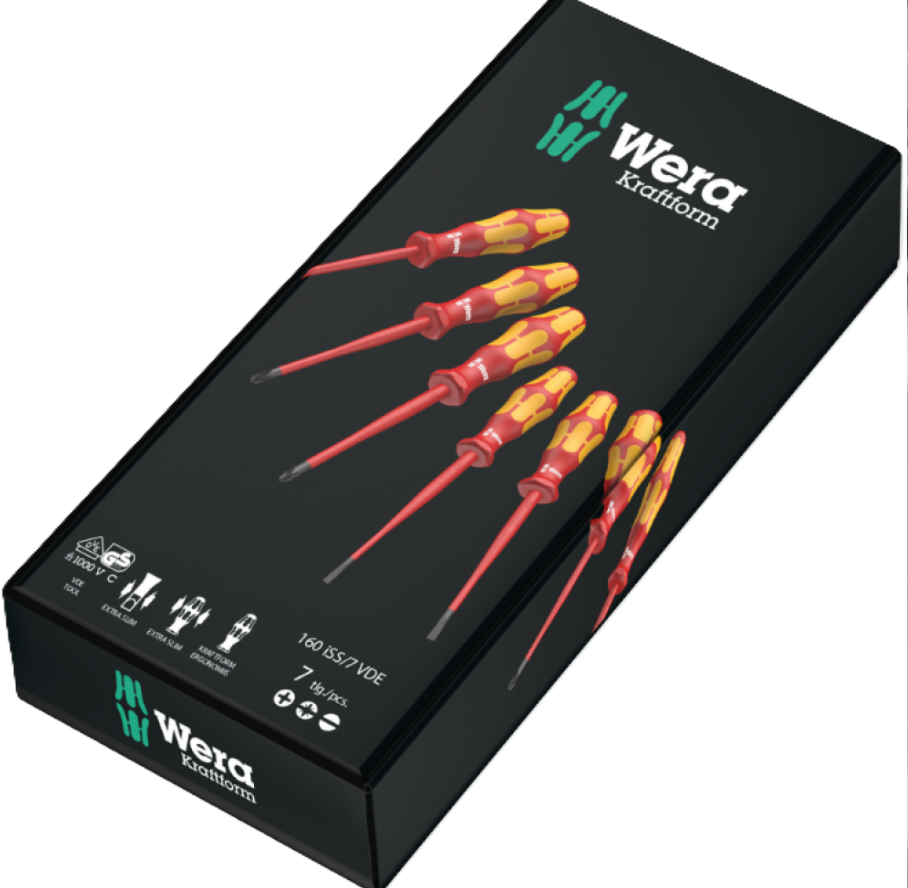 Фото 3 Набор диелектрических отверток WERA Kraftform Plus 160 iSS/7 Slim 05135961001