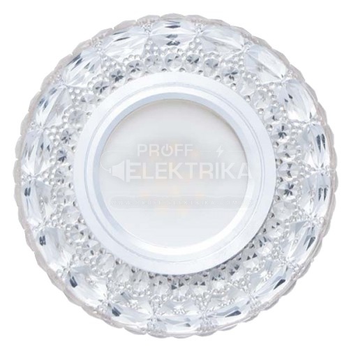 Фото 2 Встроенный светильник Feron 7095 под лампу с подсветкой прозрачный