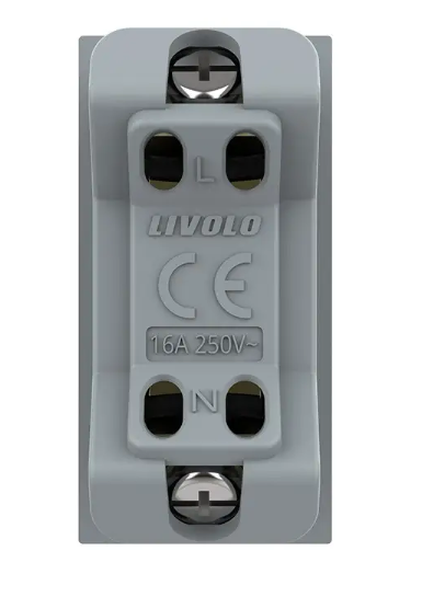 Фото 4 Механізм універсальна розетка 2 в 1 білий Livolo