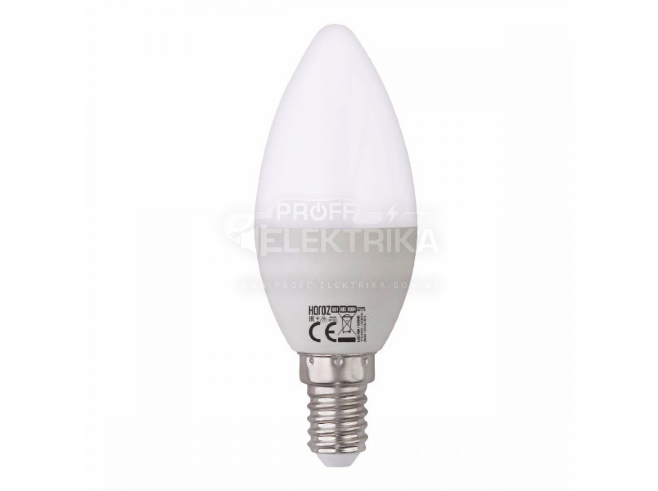 Фото Лампа свічка С37 Е14 6W 6400K 220V ULTRA 6 HOROZ