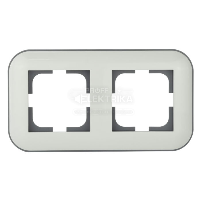 Фото Рамка 2 поста Білий сірий LOFT