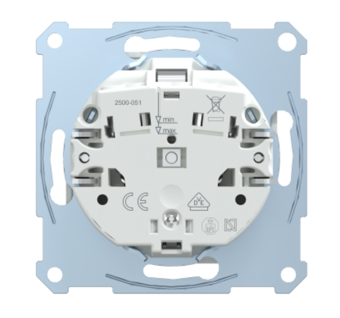 Фото 3 Розетка Merten System M с заземлением и защитными шторками активно-белый MTN2300-0325