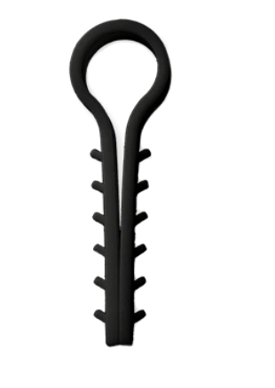 Фото 2 Дюбель-елка для круглого кабеля диаметр 12 черная 100 шт.