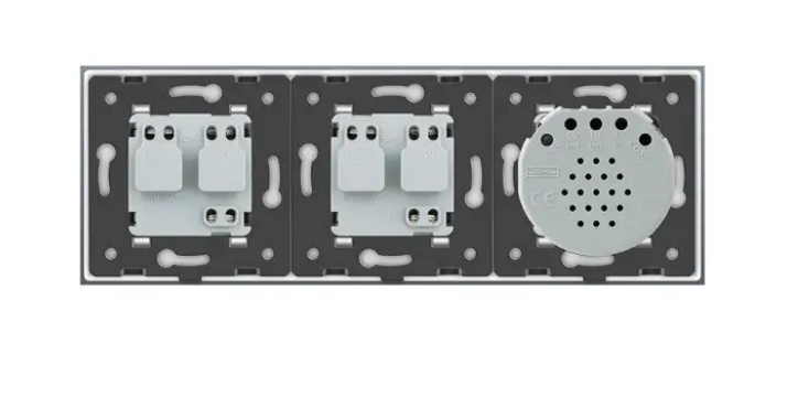 Фото 4 Сенсорный диммер 1 сенсор 2 розетки белое стекло Livolo