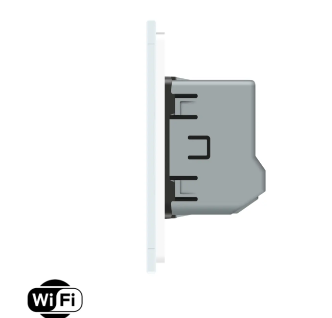 Фото 3 Розумний сенсорний Wi-Fi вимикач 2 сенсори біле скло Livolo