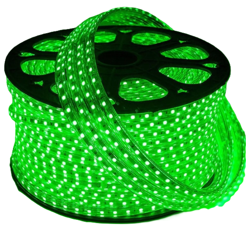 Фото Світлодіодна стрічка #13-G AVT 120G 2835 220V - 12W/m IP65 8 mm GREEN