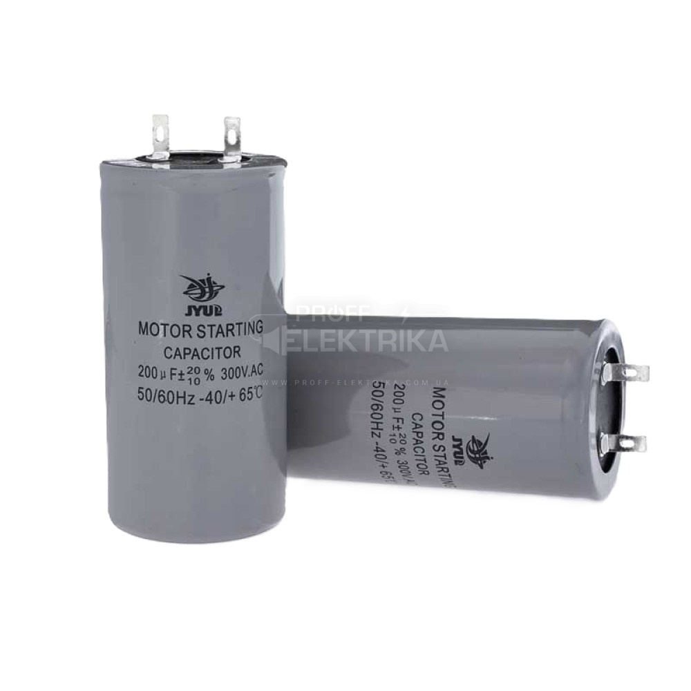 Фото Конденсатор JYUL CD-60 400 mkf 300 VAC (±5%) пусковий 50Hz 50*100 мм