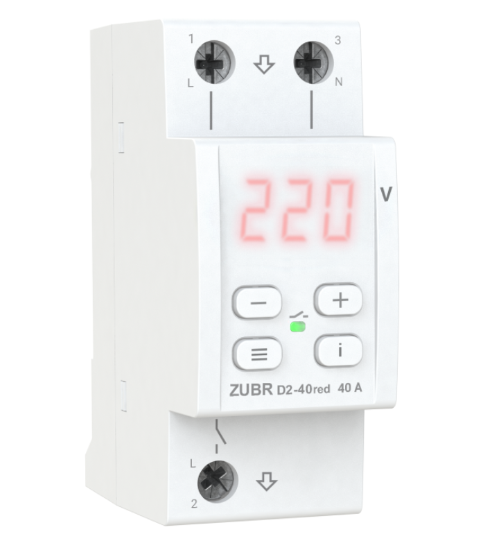 Фото Реле напруги ZUBR D2 40 red