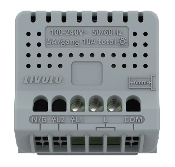 Фото 4 Умный механизм сенсорный димер черный Livolo