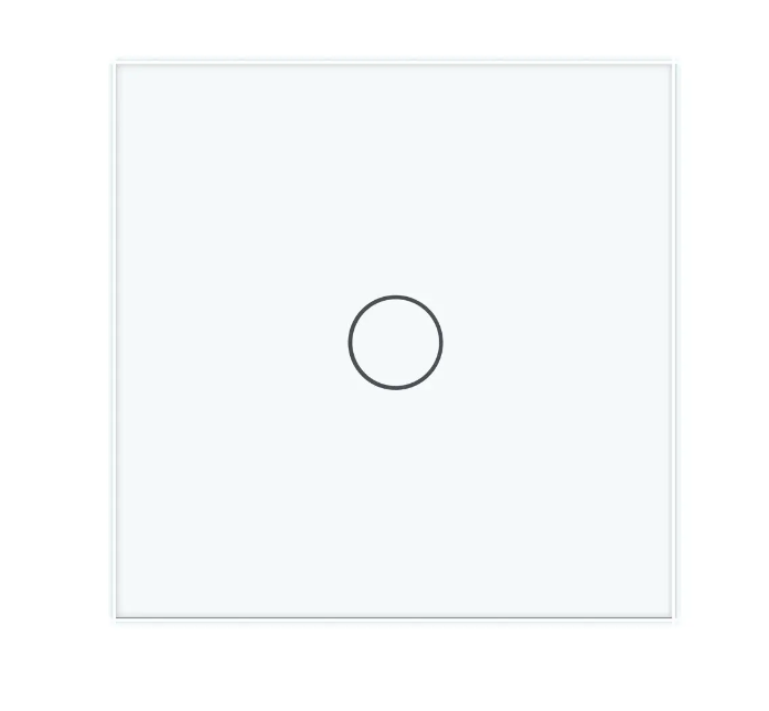 Фото Сенсорний прохідний перехресний вимикач 1 сенсор біле скло Livolo