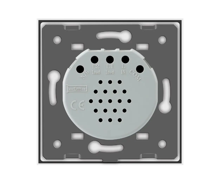 Фото 3 Сенсорний прохідний перехресний вимикач 1 сенсор біле скло Livolo