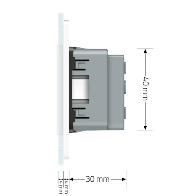 Фото 5 Розетка п'ятимісна із заземленням біле скло Livolo