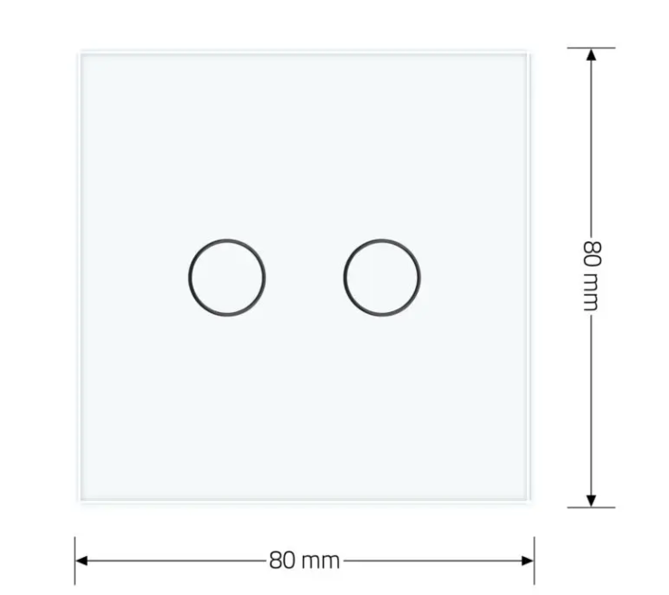 Фото 5 Розумний сенсорний Wi-Fi вимикач 2 сенсори біле скло Livolo