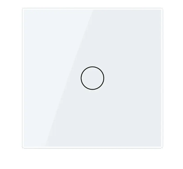 Фото Сенсорная кнопка 1 сенсор 12/24V белое стекло Livolo