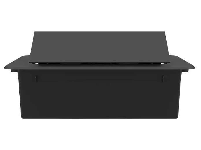 Фото 4 Мебельная розетка с плавным открытием USB и универсальной розеткой 2 в 1 белый в черном Livolo