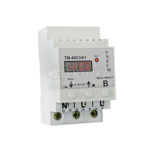 Фото Таймер Rubezh ТМ-40СНА1 астрономический одноканальный на DIN-рейке 40А 220В