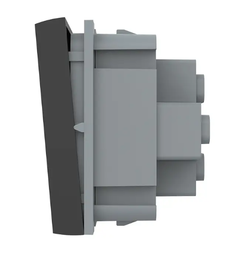 Фото 2 Механізм одноклавішний прохідний вимикач чорний Livolo