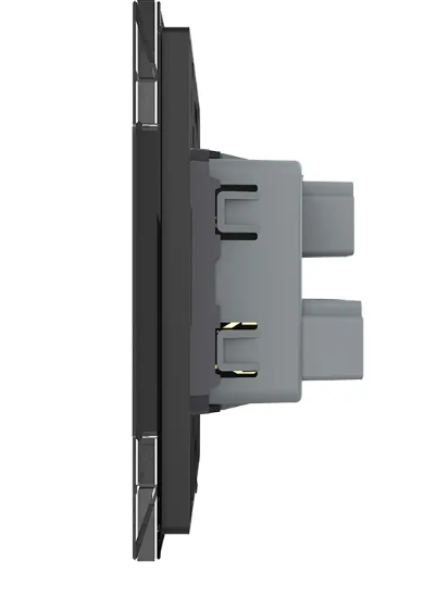 Фото 3 Розетка универсальная 12 стандартов в 1 черное стекло Livolo