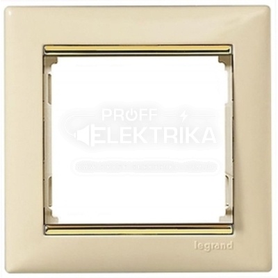 Фото Рамка 1 пост Слоновая кость золото Ампир Valena