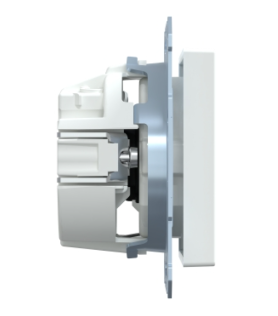 Фото 4 Розетка Merten System M с заземлением и защитными шторками активно-белый MTN2300-0325