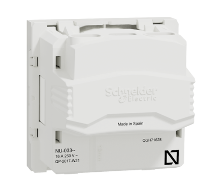 Фото 2 Розетка без заземлення зі шторками білий гвинтовий затискач 16 А 2 модуля UNICA NEW Schneider Electric