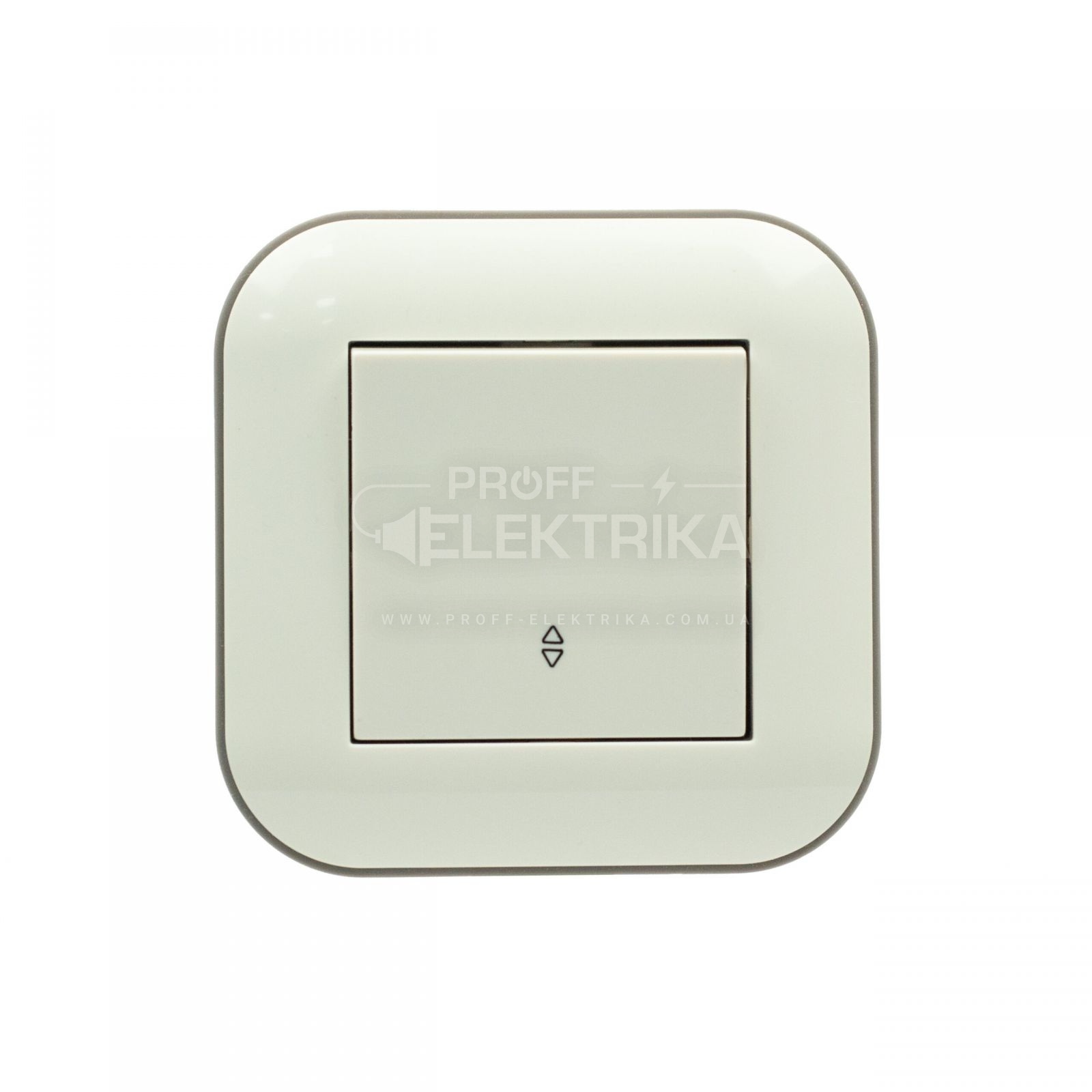 Фото Выключатель проходной одноклавишный Белый серый LOFT