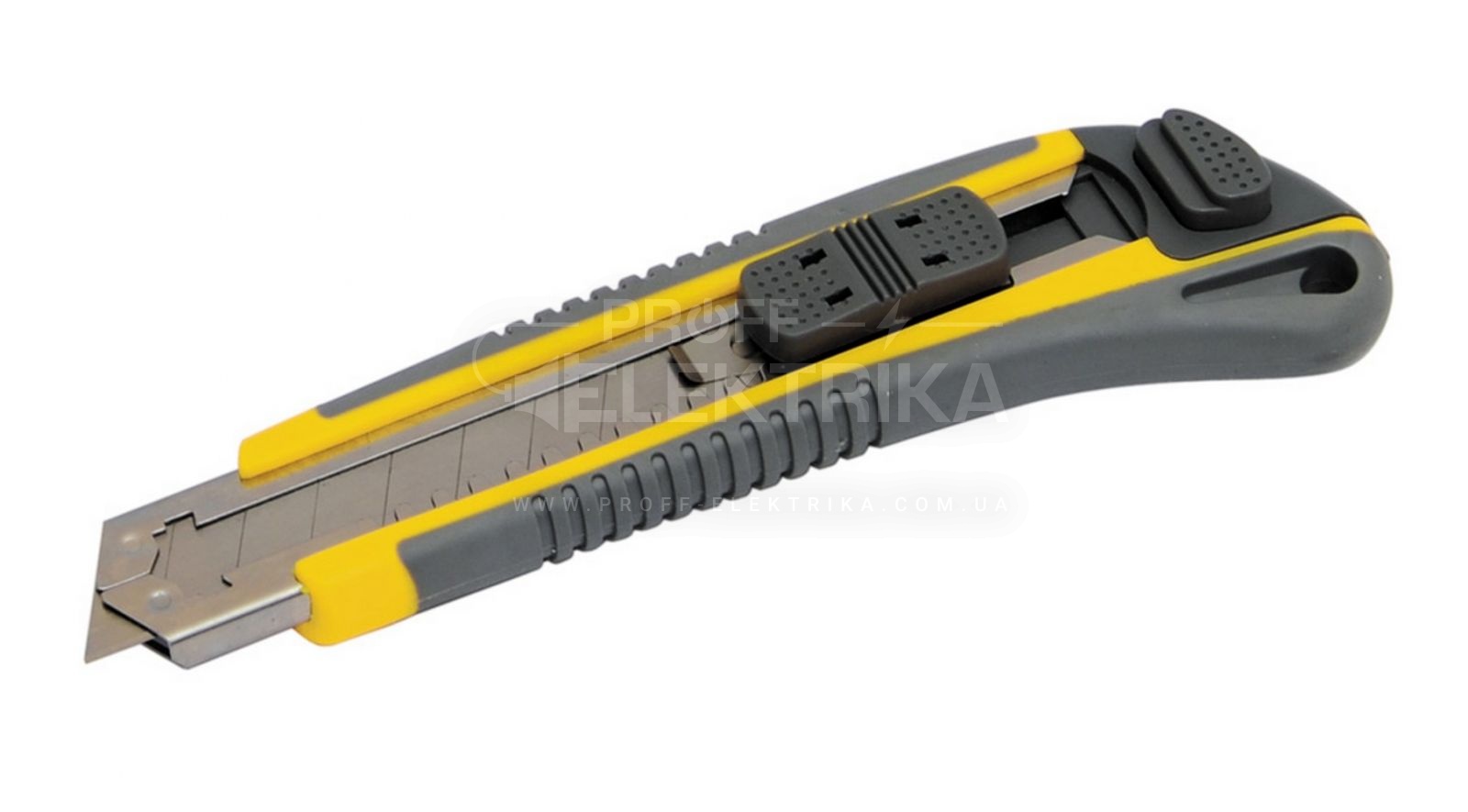 Фото Нож с фиксатором AUTO ABS с TPR покрытием 18мм 3 леза 17-0183 Mastertool