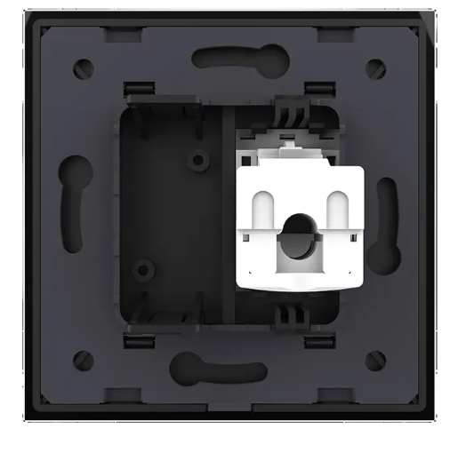 Фото 4 Розетка компьютерная RJ-45 черное стекло Livolo