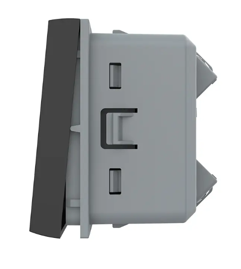 Фото 2 Механізм одноклавішний перехресний вимикач чорний Livolo