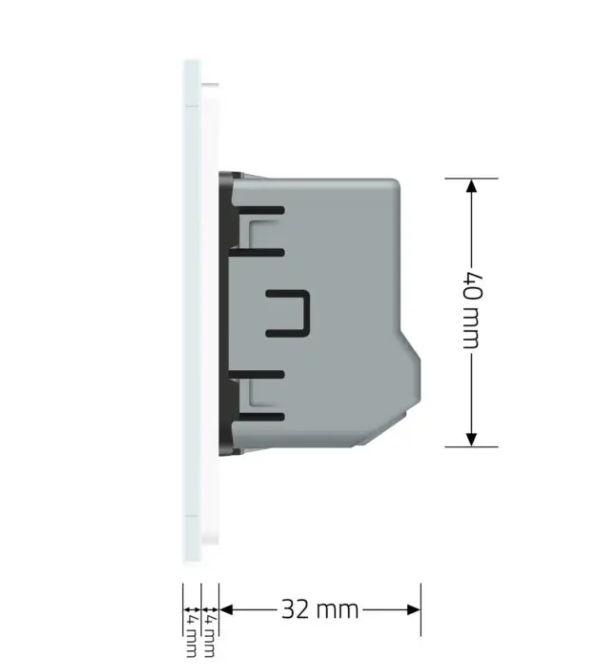 Фото 5 Розумний сенсорний димер біле скло Livolo
