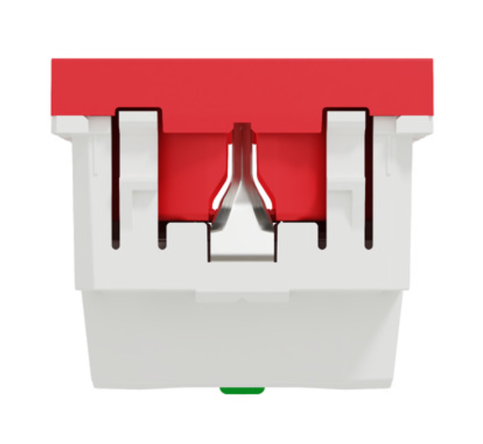 Фото 4 Розетка с заземлением и шторками 16А самозажимные клеммы красный UNICA NEW Schneider Electric