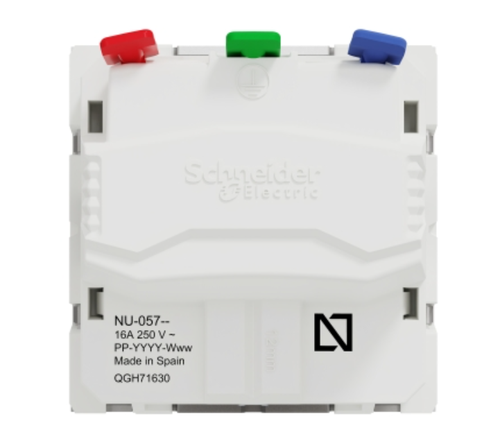 Фото 2 Розетка із заземленням та шторками 16А самозатискні клеми алюміній UNICA NEW Schneider Electric