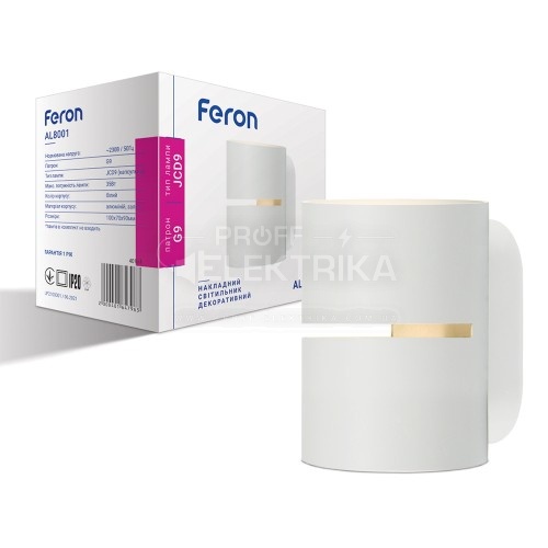 Фото AL8001 G9 белый круг 100*70*90 FERON