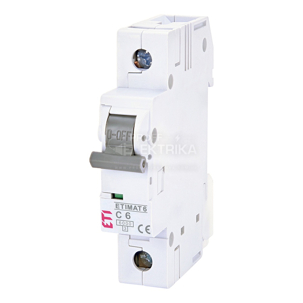 Фото Автоматический выключатель 1P 6A 6кА С ETIMAT 6 ETI