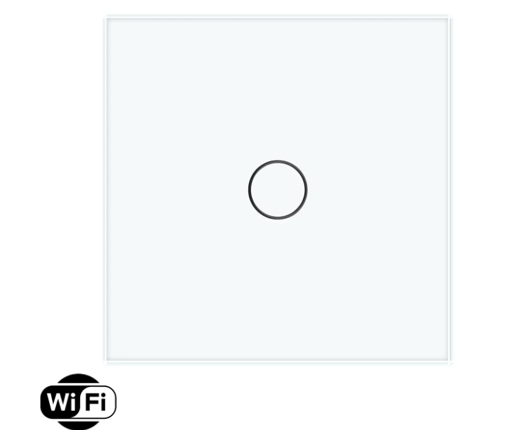 Фото 2 Розумний сенсорний прохідний вимикач Wi-Fi 1 сенсор біле скло Livolo
