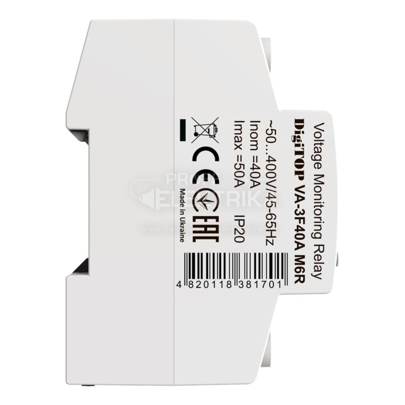 Фото 3 Трехфазное реле напряжения с контролем тока VA-3F40A M6R DigiTOP