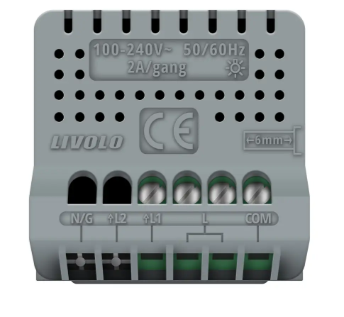 Фото 4 Умный механизм сенсорный проходной/перекрестный EC димер Livolo белый Livolo