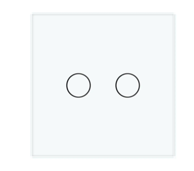 Фото 2 Розумний сенсорний ЕС вимикач 2 сенсори біле скло Livolo